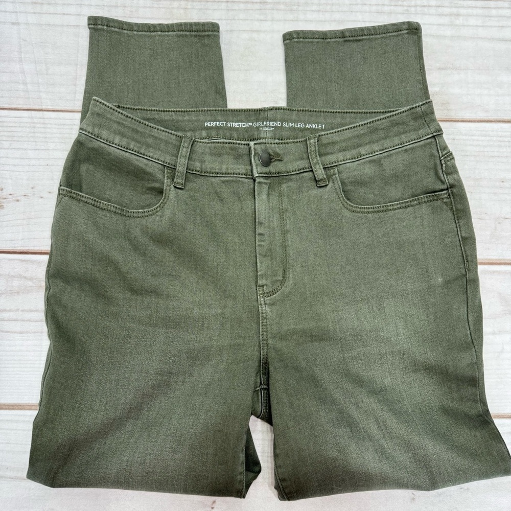 Chico's Olive Green Ankle Crop Jeans